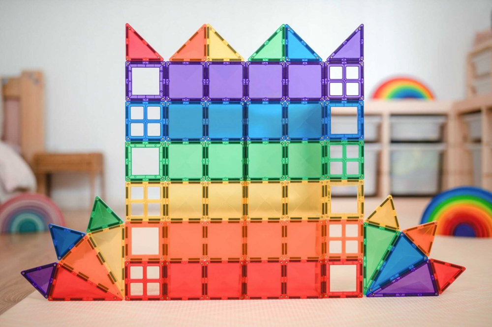 Set Constructie Magnetic Connetix Rainbow Starter Pack 60 Piese [7]