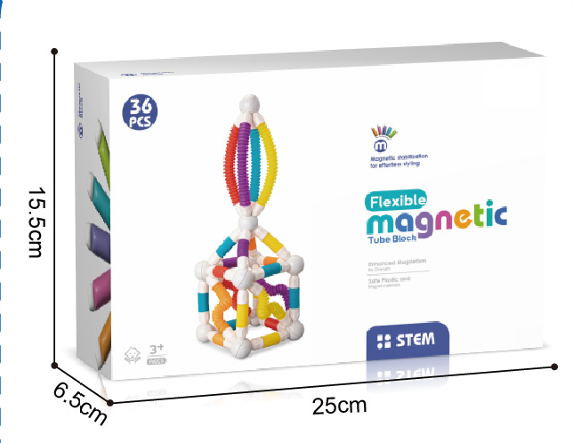 Set de constructie magnetic cu tuburi flexibile (36 piese) [2]
