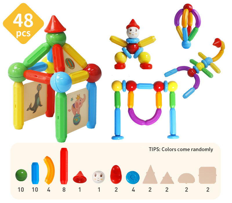 Set de constructie magnetic - STICK (48 piese) [3]