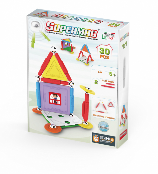 Set de constructie magnetic Supermag Projects House, 30 piese [1]