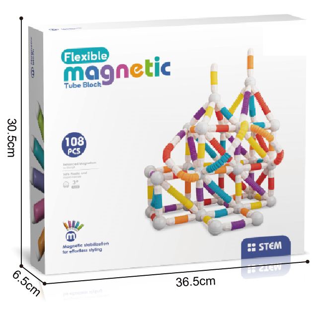 Set de constructie STEM magnetic -  Tuburi flexibile (108 piese) [2]