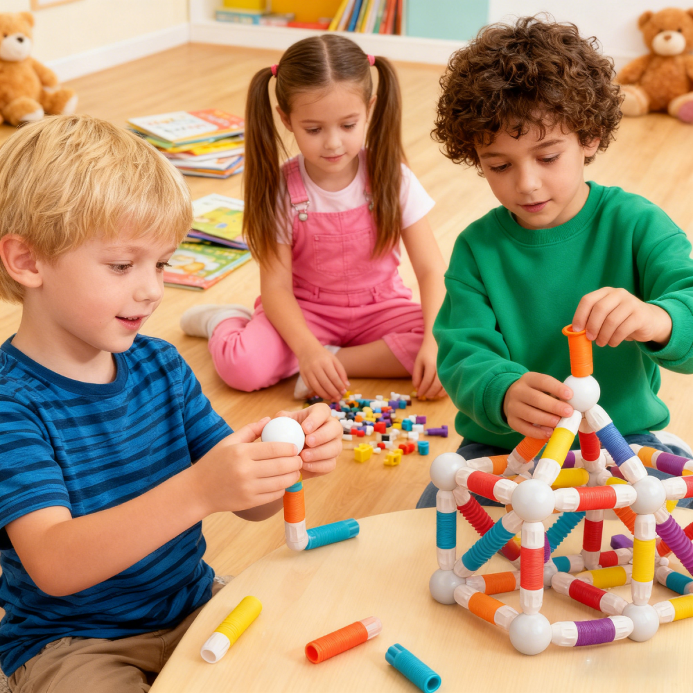 Set de constructie STEM magnetic -  Tuburi flexibile (108 piese) [4]