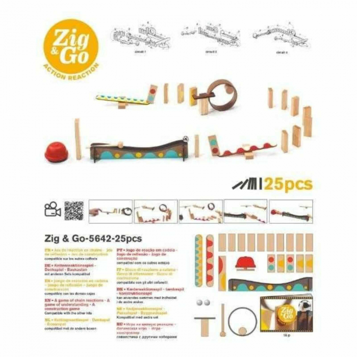 Set de constructie trasee, 25 piese, Zig & Go, varsta 3 - 6, 6 - 9 ani, Baiat, Fata [3]