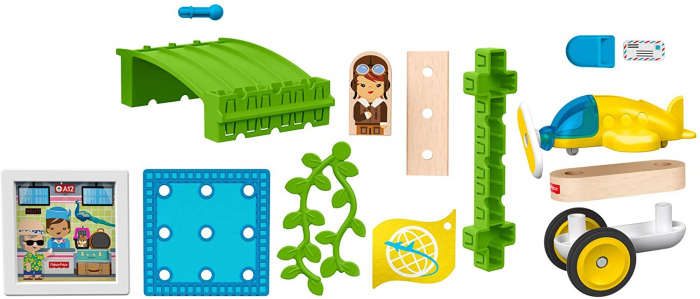 Set de constructie, Aeroport - 15 piese, Wonder Makers - Fisher Price [5]
