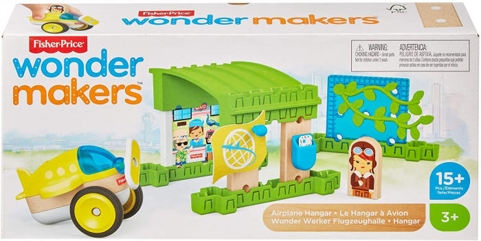 Set de constructie, Aeroport - 15 piese, Wonder Makers - Fisher Price [6]