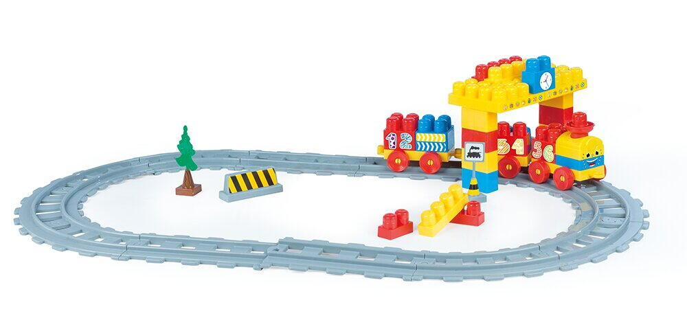 Set de constructii cu trenulet - 58 piese [4]