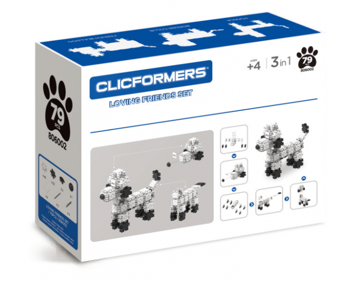 Set de construit Clicformers, 79 piese, Animale prietenoase [2]