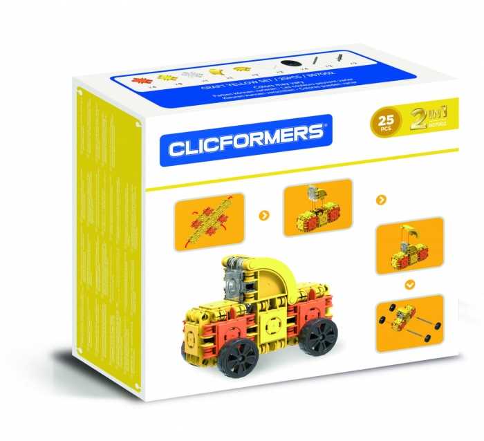 Set de construit Clicformersm 25 piese, Craft, Galben [4]