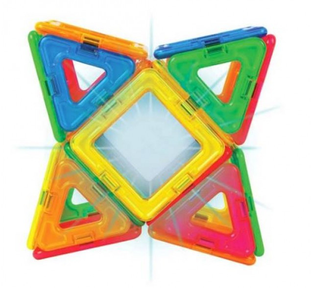 Set de construit magnetic, 31 piese, cu lumina led, Magformers [3]