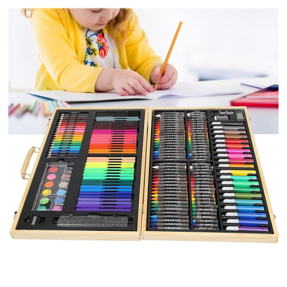 Set de desen si pictura in servieta, 180 piese, copii varsta 3+ ani [4]