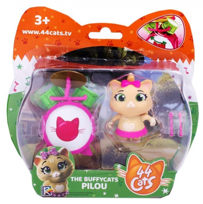 Set de joaca 44 pisici - Figurina Pilou cu Tobe The BuffyCats [3]