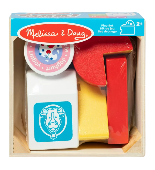 Set de joaca alimente Lactate, din lemn, 5 piese, 2 ani+, Melissa&Doug 95207 [1]
