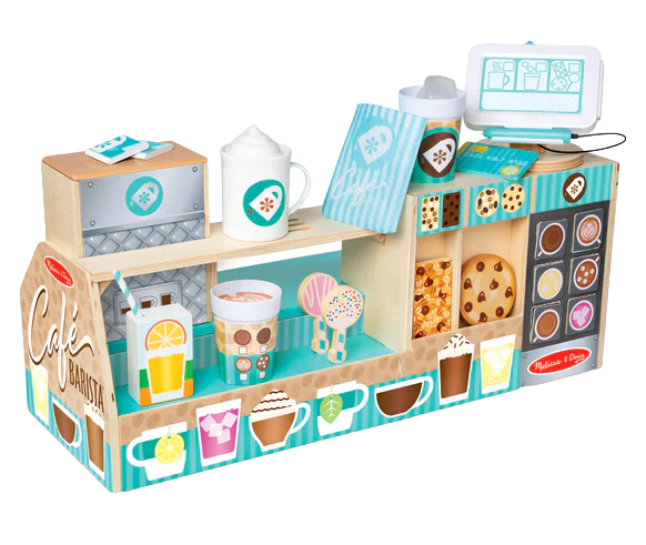 Set de joaca din lemn cu accesorii Ne jucam de-a Cafeneaua - Barista [1]