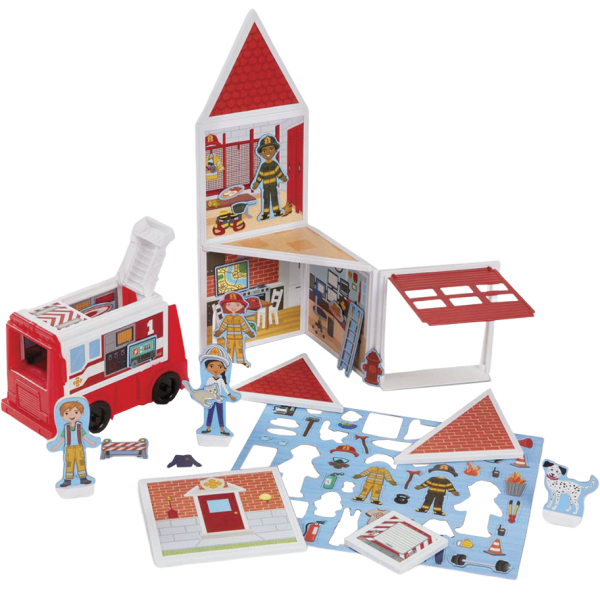 Set de joaca magnetic Statia de Pompieri- Melissa & Doug [1]