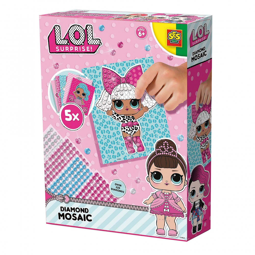 Set de jucarie L.O.L. - Mozaic si abtibilduri cu sclipici si diamante [4]
