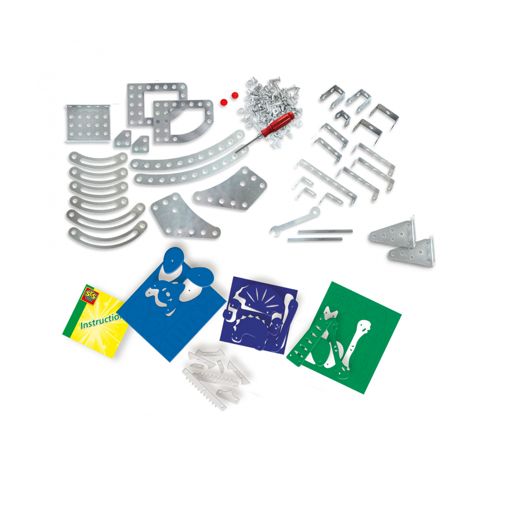 Set de jucarie pentru copii de construit dinozauri din metal [2]