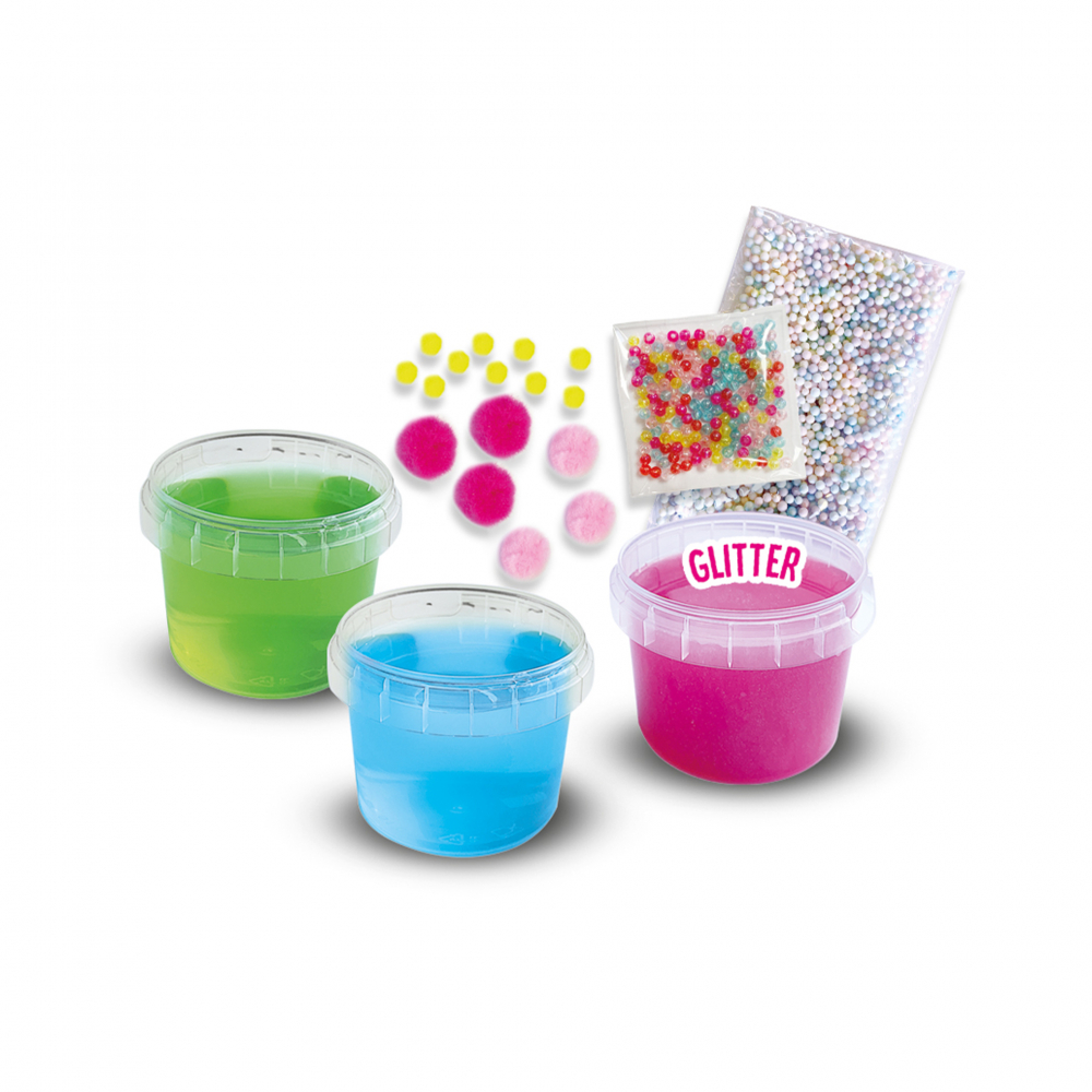 Set de mixat slime colorat cu margele si bile [2]