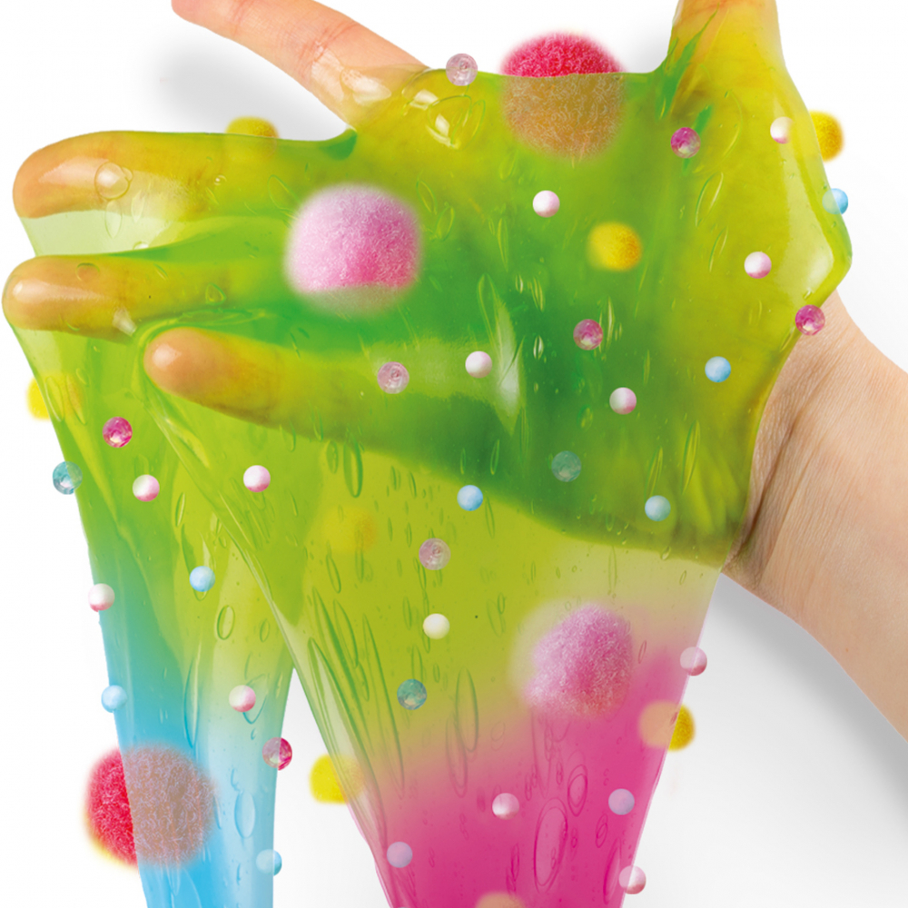 Set de mixat slime colorat cu margele si bile [4]