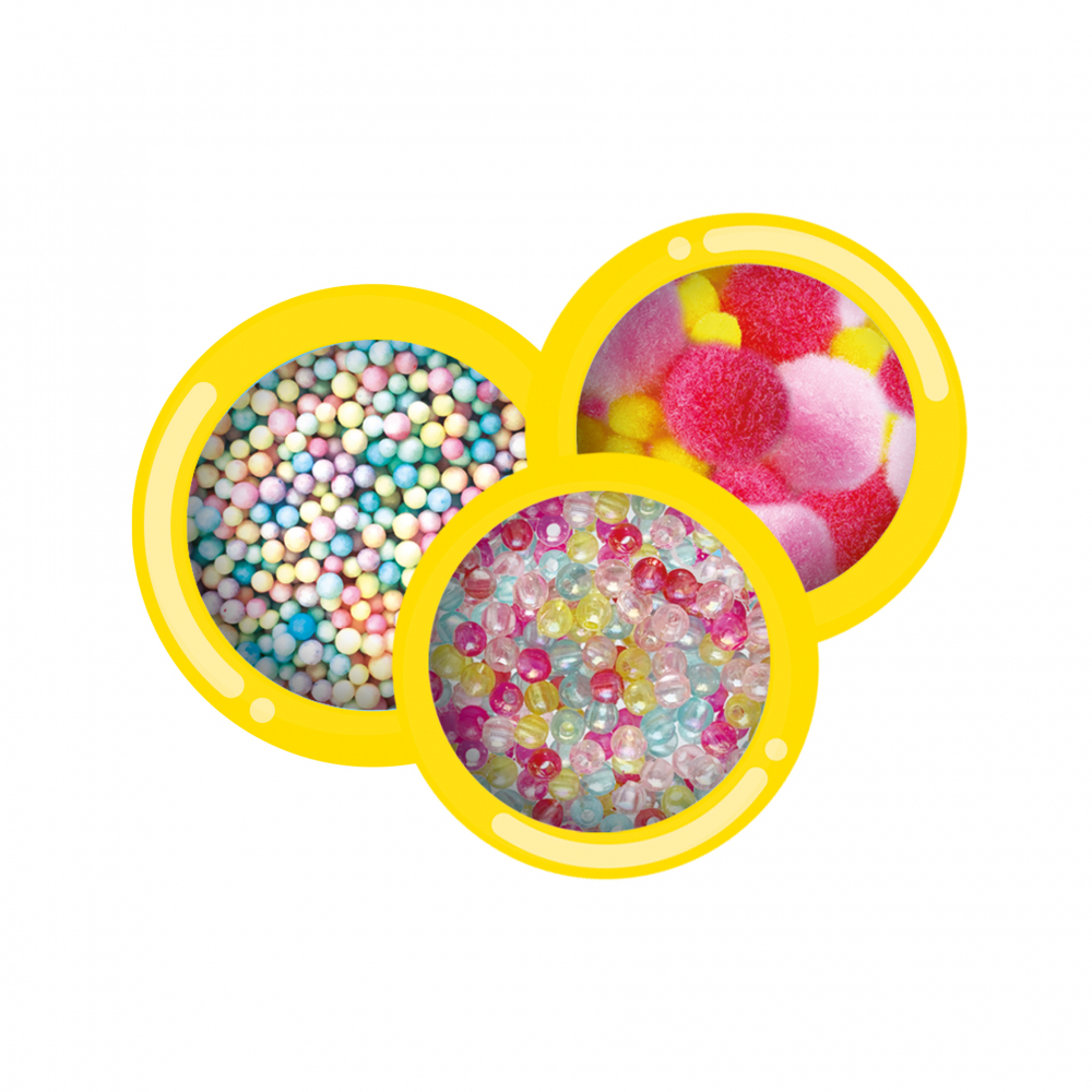Set de mixat slime colorat cu margele si bile [3]