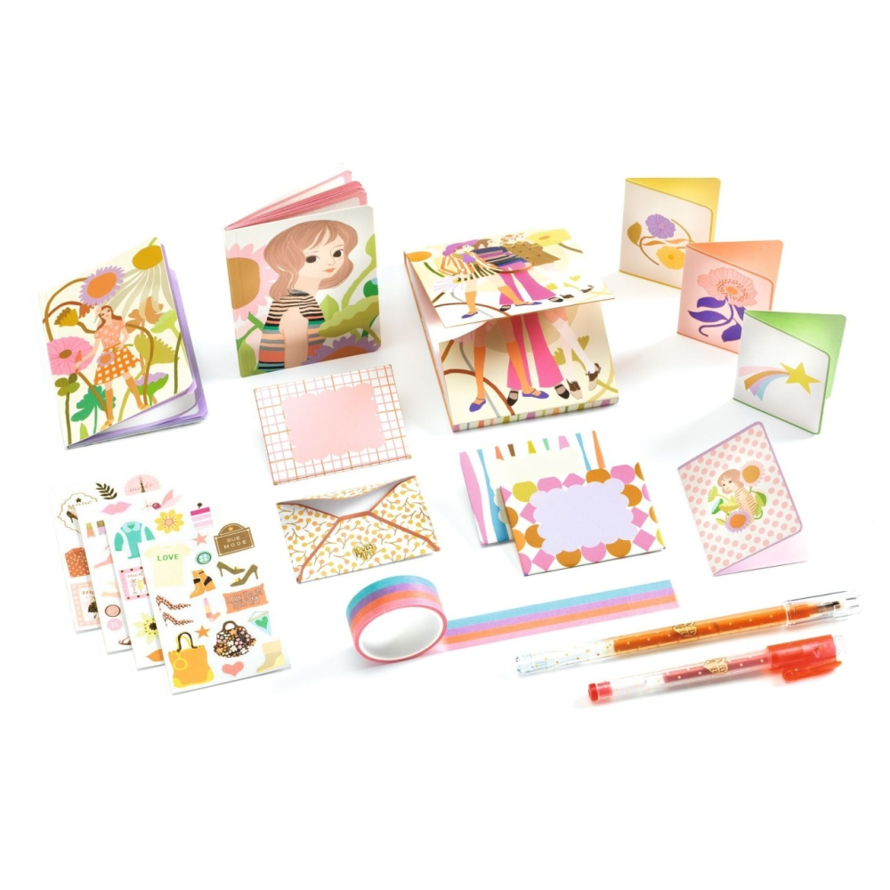 Set de papetarie cu tematica Fashion, Djeco pentru Fata varsta 6 - 9, 9+ [3]