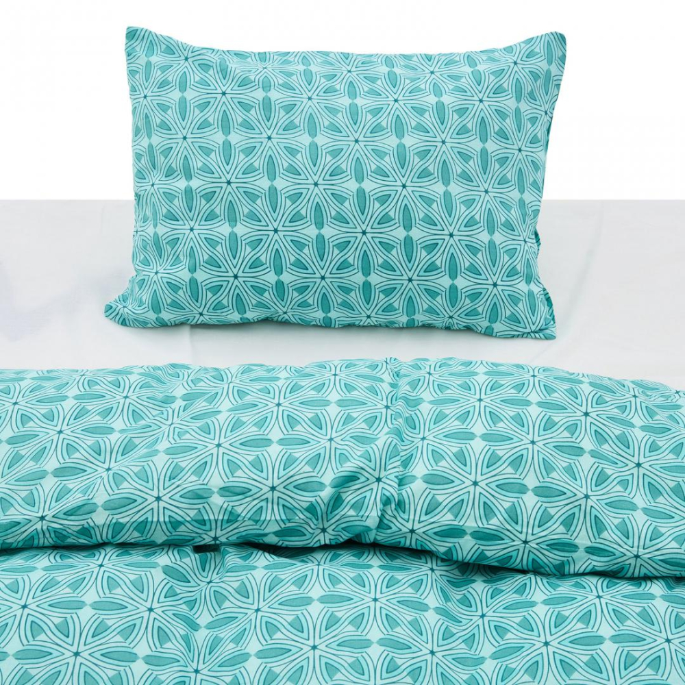 Set de pat single bumbac, 92 gsm, river [4]