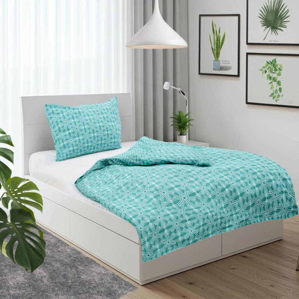 Set de pat single bumbac, 92 gsm, river [3]