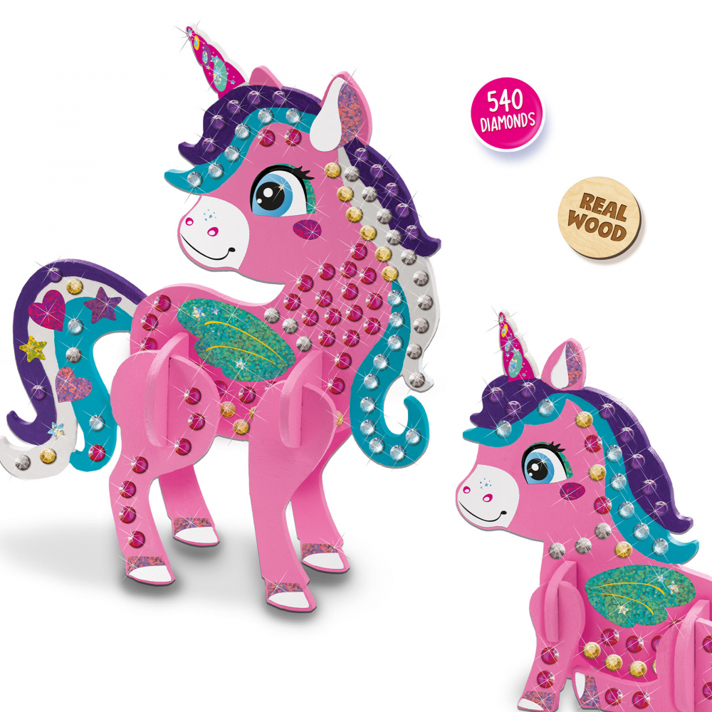 Set de pictura pentru copii cu diamante adezive si unicorn [4]