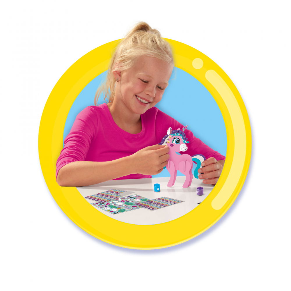 Set de pictura pentru copii cu diamante adezive si unicorn [3]
