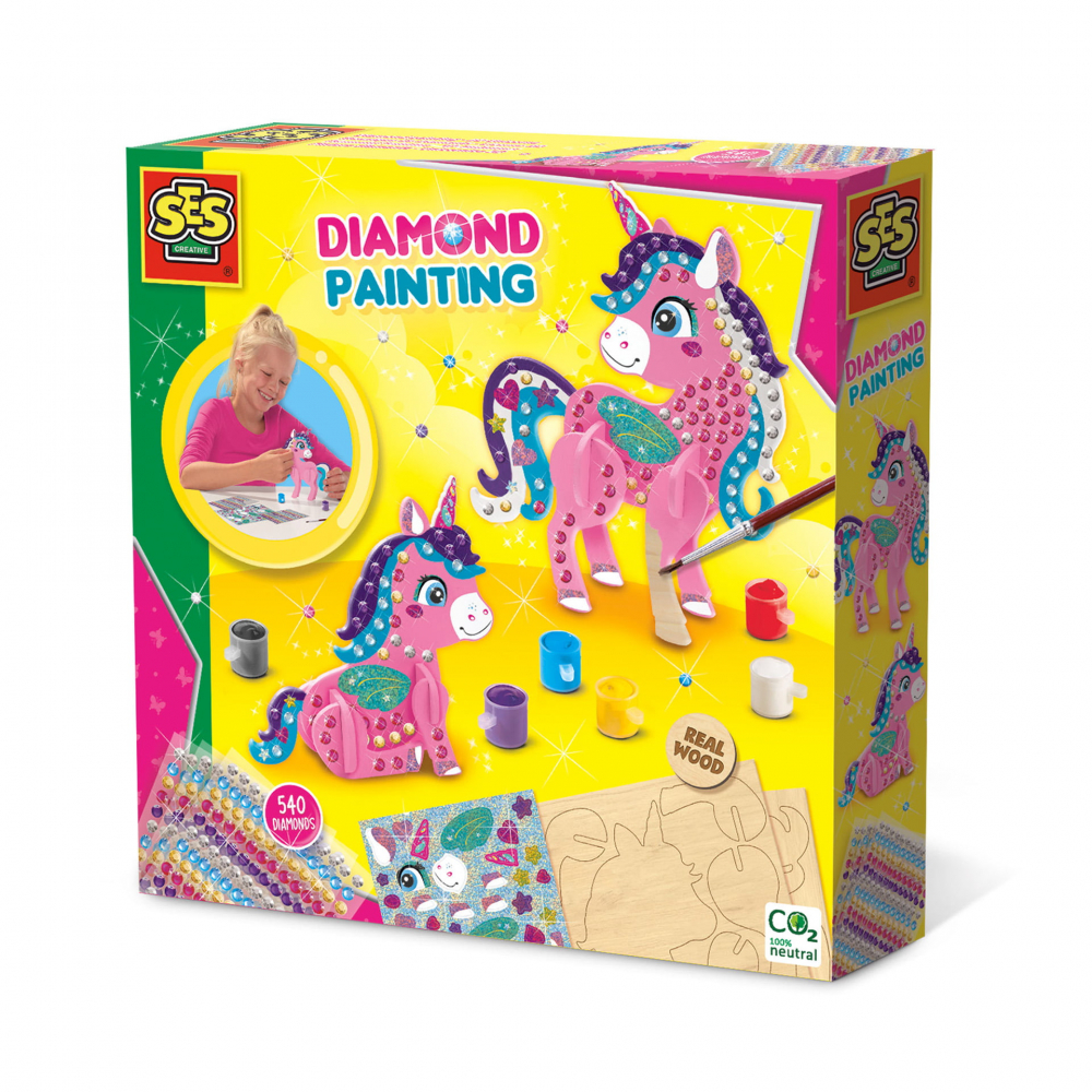 Set de pictura pentru copii cu diamante adezive si unicorn [1]
