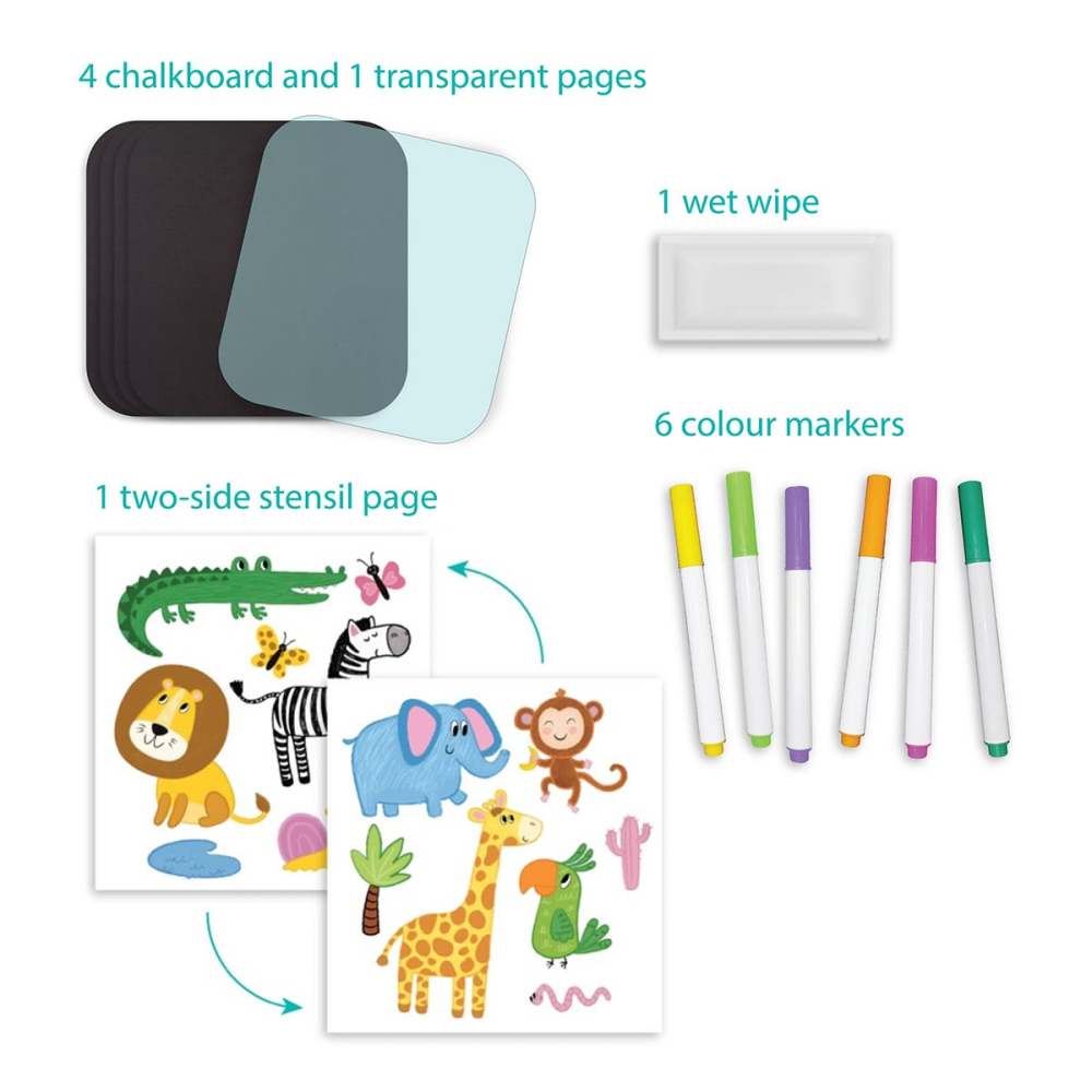 Set desen pentru calatorii, Animale, copii varsta 3-7 ani [3]