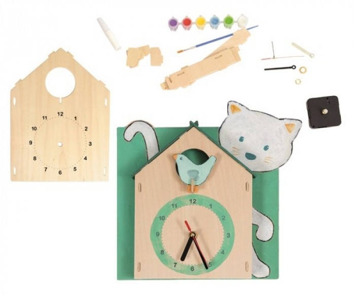 Set DIY Ceas de perete, model cu pisicuta, Egmont toys [2]