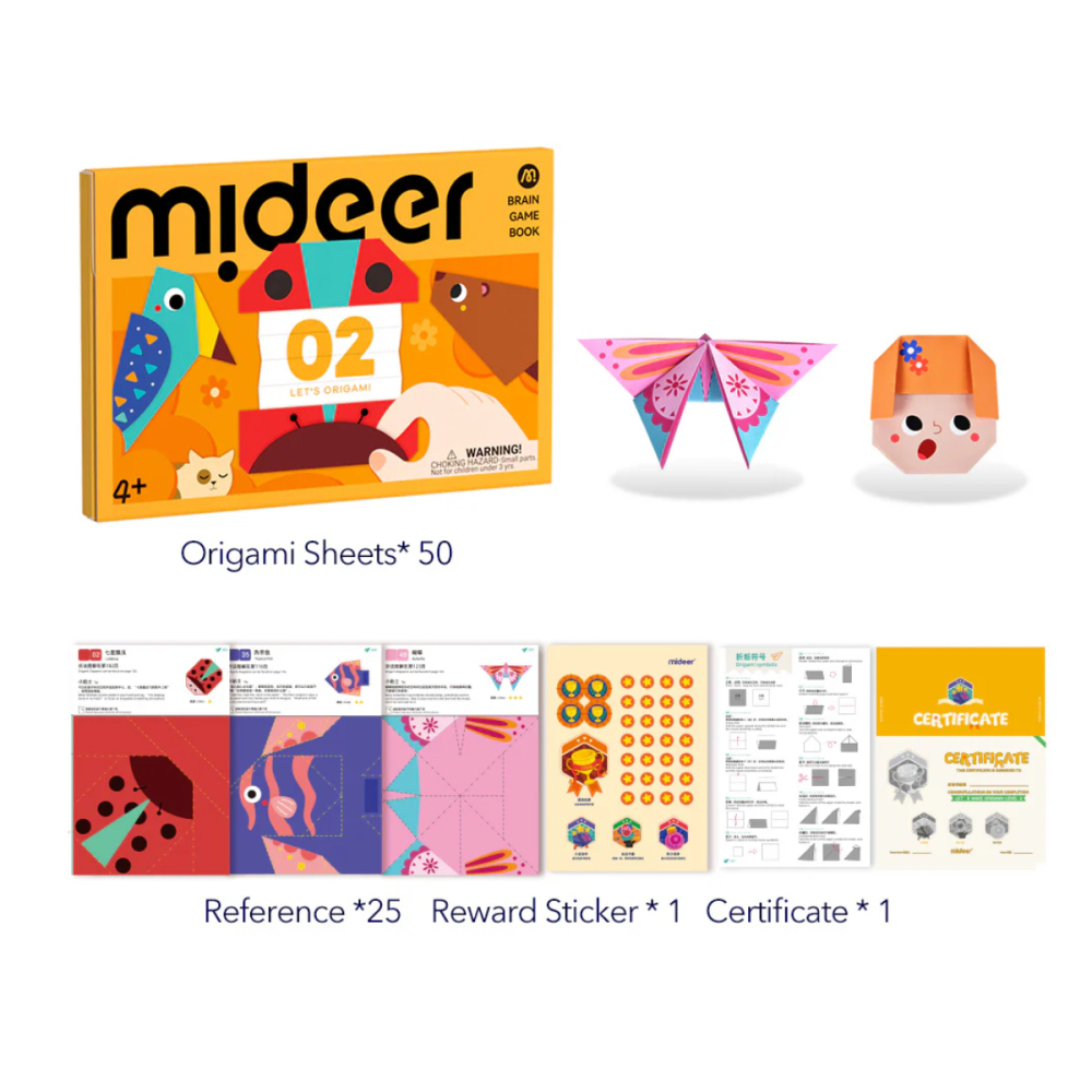 Set Educativ Origami Mideer Nivelul 2 – Joc de Constructie din Hartie pentru Consolidarea Creativitatii [6]