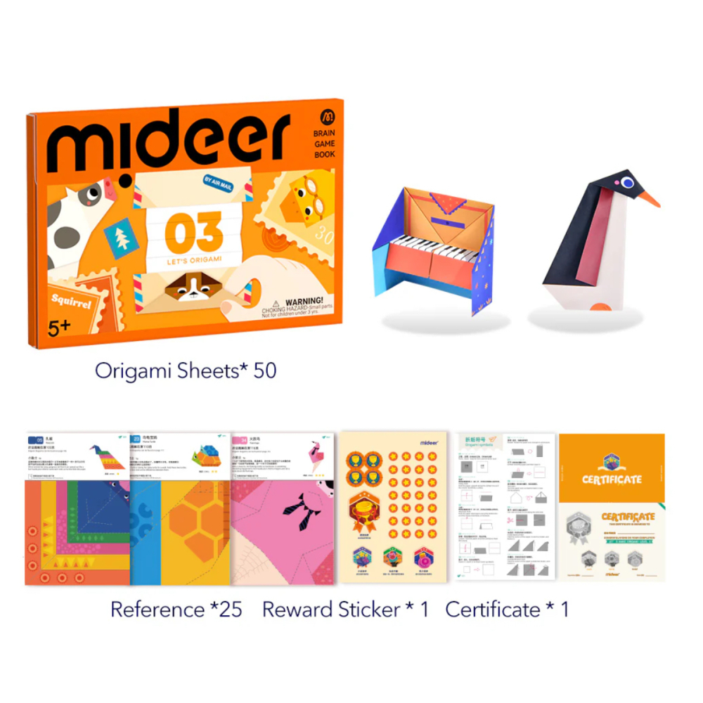 Set Educativ Origami Mideer Nivelul 3 – Proiecte Avansate de Modelaj din Hartie pentru Copii 5 ani+ [6]