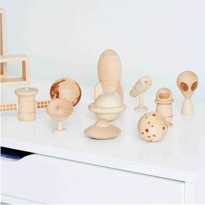 Figurine spatiale din lemn, Space Adventure, TickIT - Micostore.ro [6]