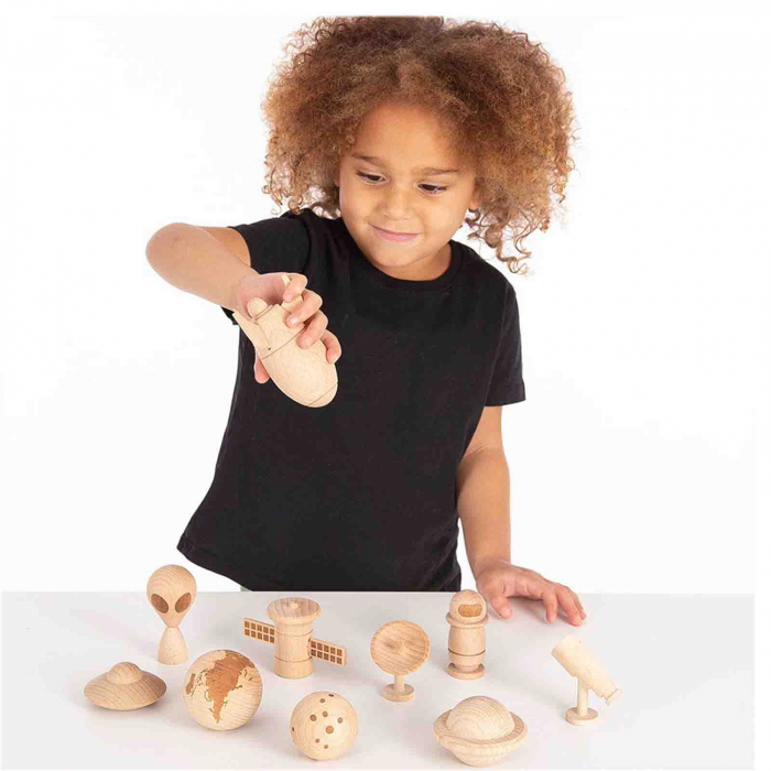Figurine spatiale din lemn, Space Adventure, TickIT - Micostore.ro [3]