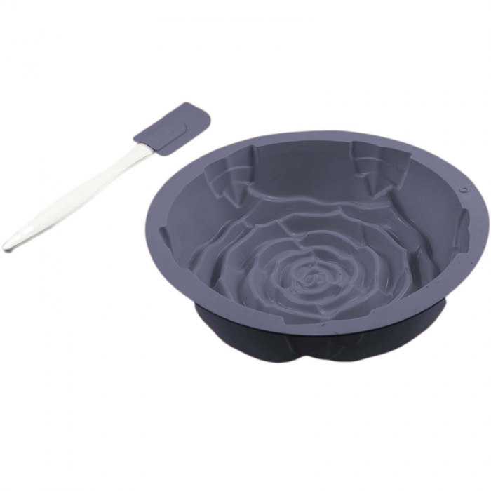 Set forme din silicon, prajituri si tort, cu spatula, 7 piese, Gri [3]
