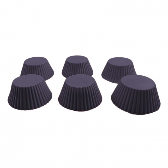 Set forme din silicon, tort si briose, cu spatula, 6 piese, Gri [4]