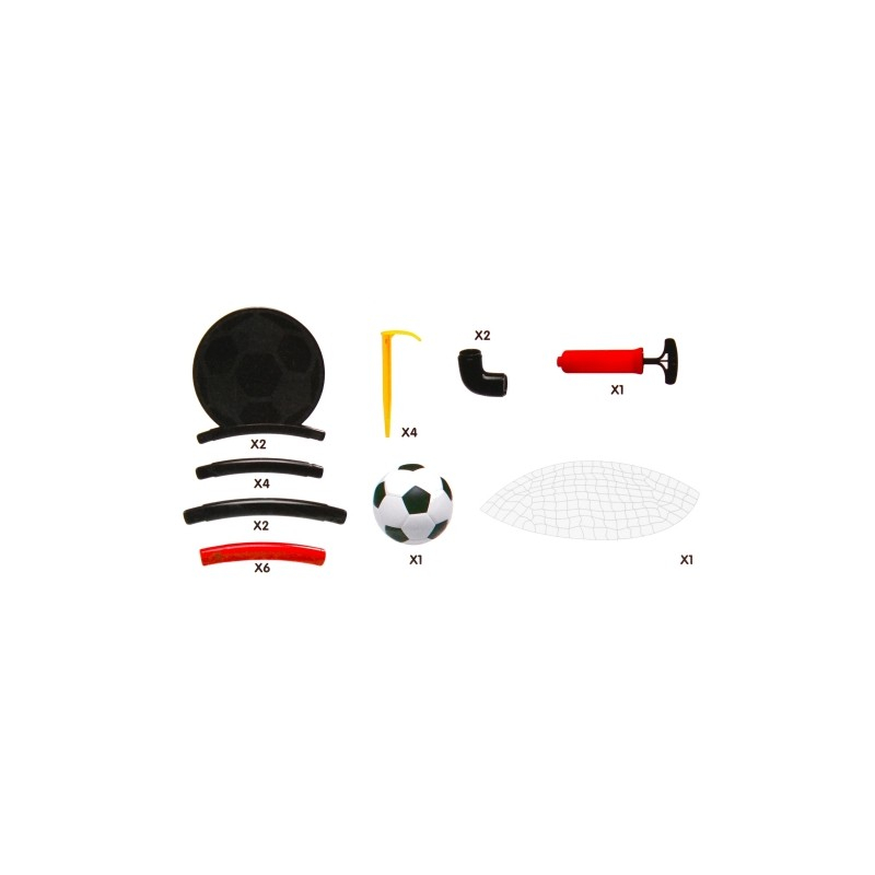 Set Fotbal - Mickey Mouse, include 1x poarta, plasa, pompa, minge, rosu-negru, 3+ ani, MegaCreative, 450342 [5]