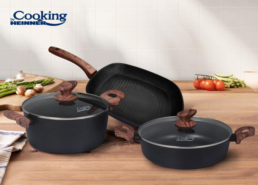 Set gatit 5 piese aluminiu forjat, malta, cooking by heinner [2]