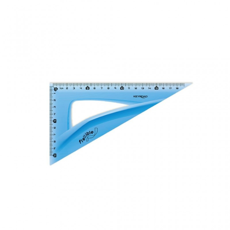Set geometrie Keyroad KR971105, 30cm, PVC, diverse culori, flexibil, blister 4 piese [5]