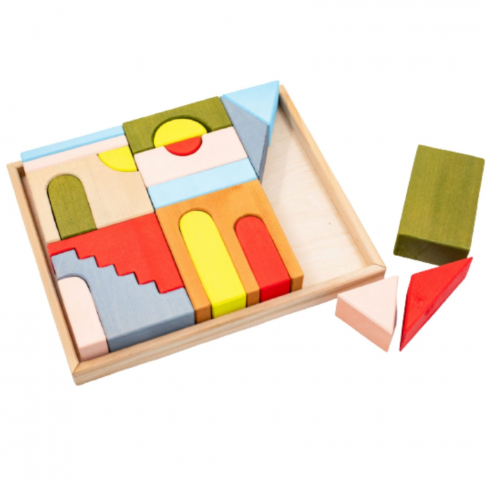 Set cuburi de construit din lemn, handmade - Micostore.ro [2]