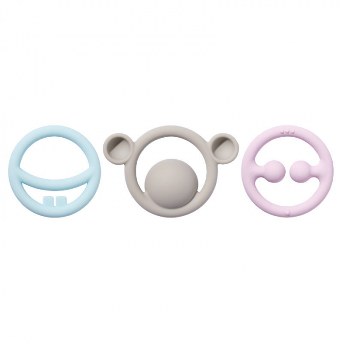 Set inele dentitie multisenzoriale, Nigi-Nagi-Nogi, pastel, 0-2 ani [3]
