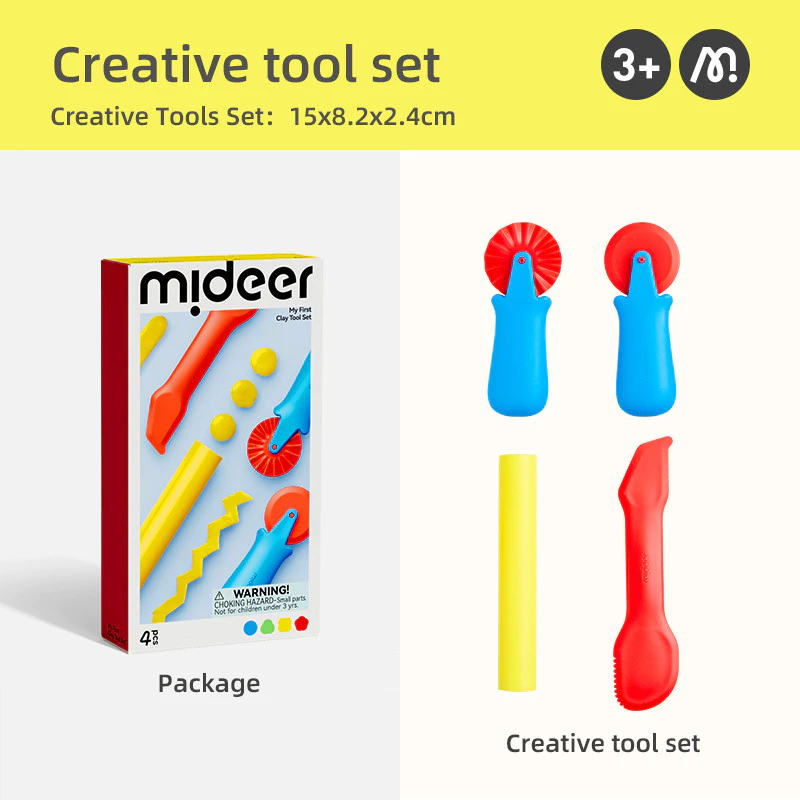 Set instrumente de modelat plastilina, lut, 4 unelte diferite [2]