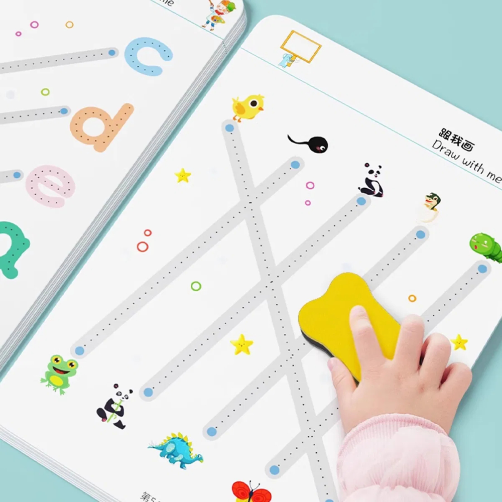 Joc Uneste Punctele cu planse reutilizabile 64 piese, Dot to Dot, Stroke Line [4]