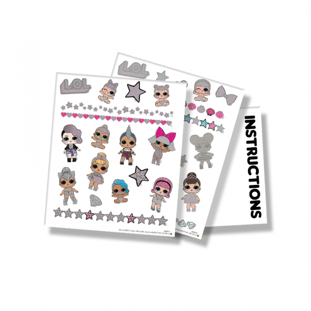 Set L.O.L. de tatuaje stralucitoare pentru copii  varsta 6 ani+,8 ani+ [3]