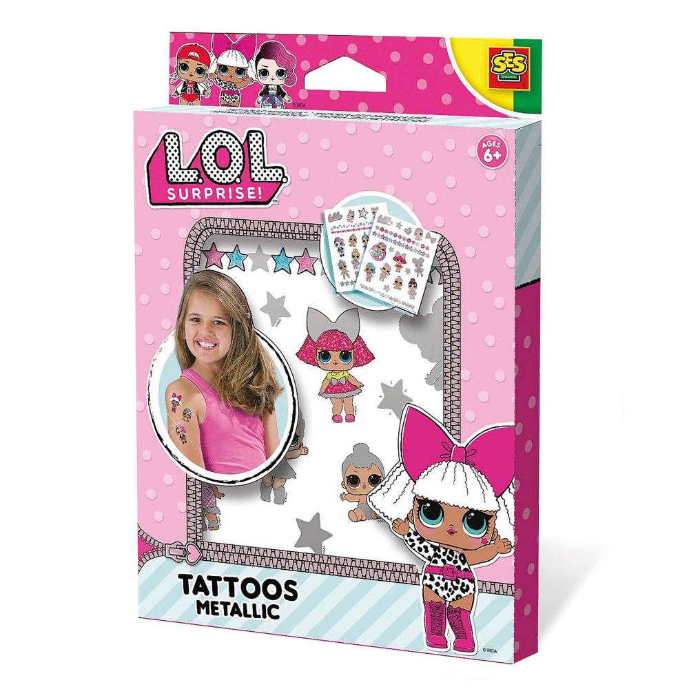 Set L.O.L. de tatuaje stralucitoare pentru copii  varsta 6 ani+,8 ani+ [1]