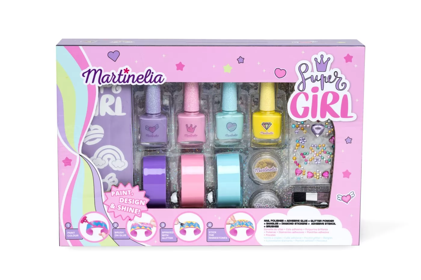 Set lac de unghii si bratari, Martinelia Super Girl, varsta de la 3 ani la 7 ani [1]