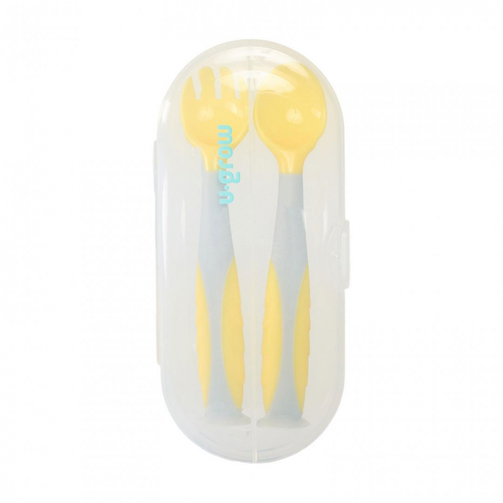 Set lingurita si furculita,galben,u-grow [2]