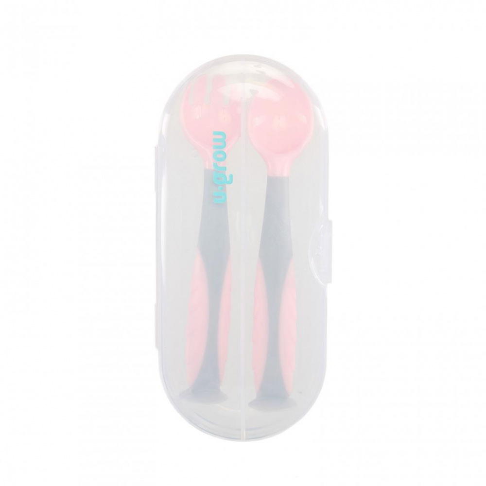 Set lingurita si furculita , roz, u-grow [2]