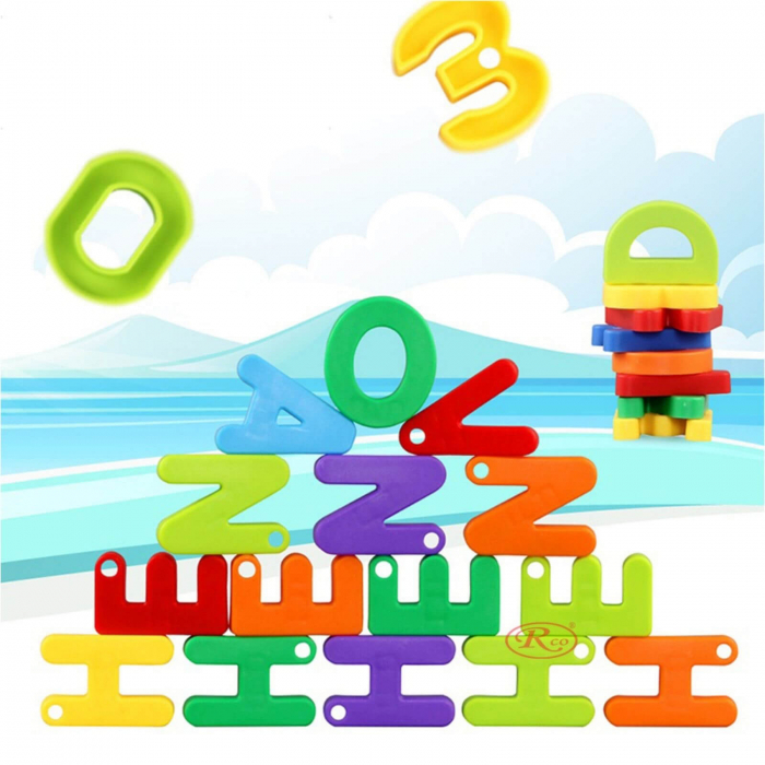 Set 80 Piese si Jocuri de Constructie pentru Copii [3]